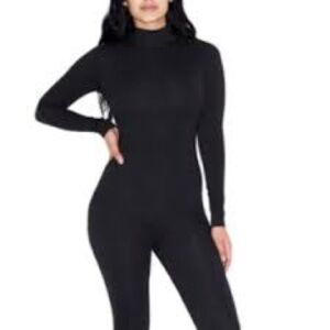 American Apparel black mockneck catsuit